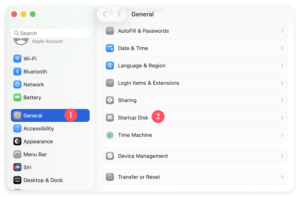 create backups for Mac startup disk