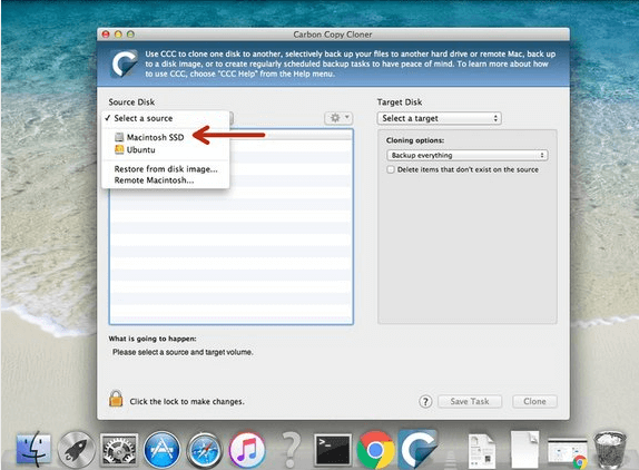 Select Source and Destination