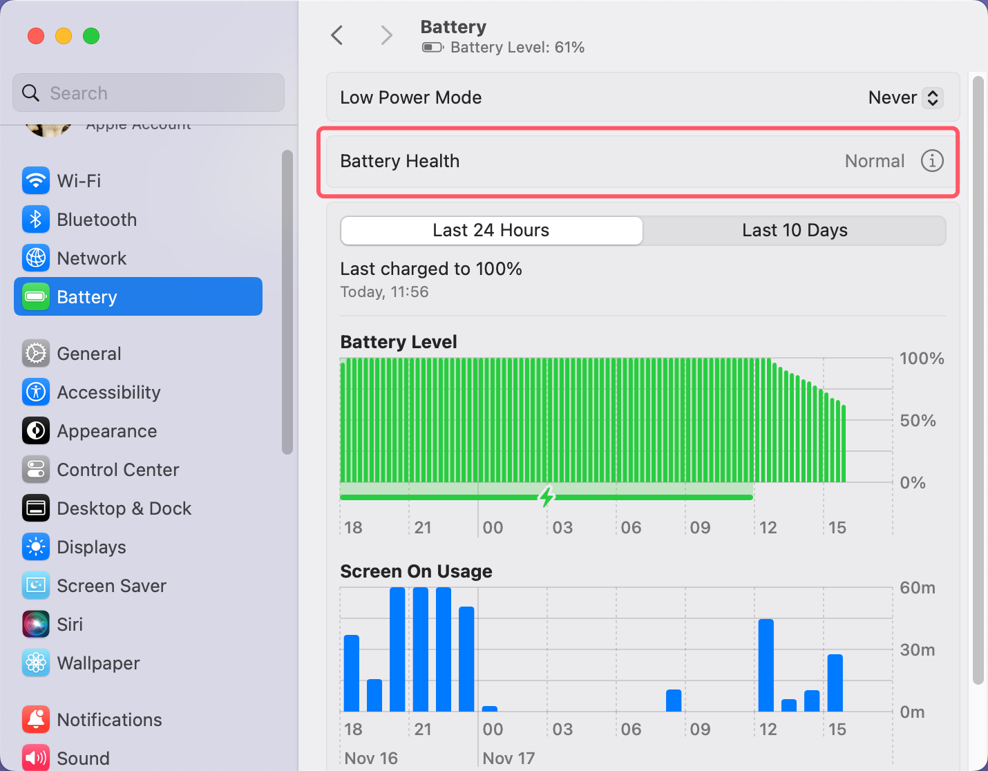 Optimize Battery Usage
