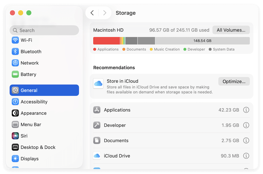 free up disk space on Mac