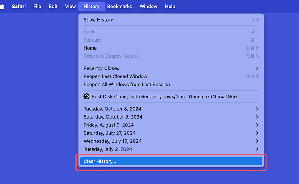 Clear Browser History