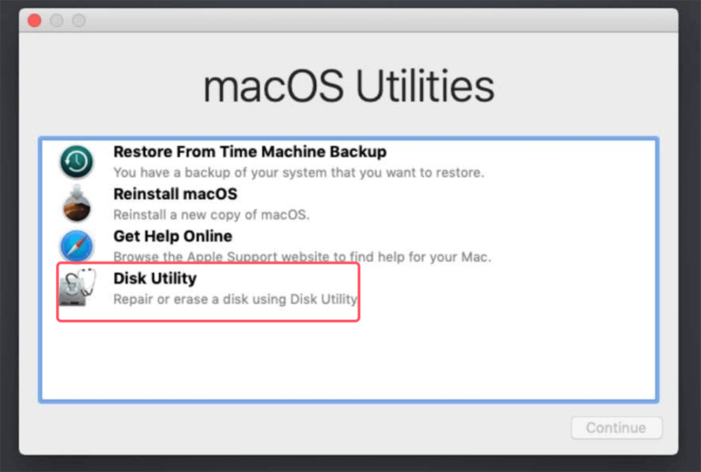 Open Disk Utility