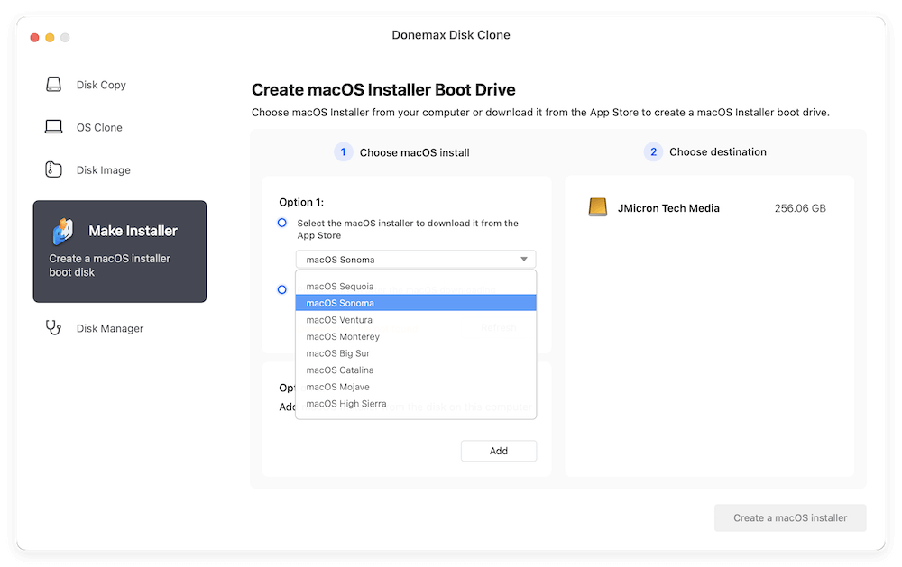create USB installer for macOS Sonoma