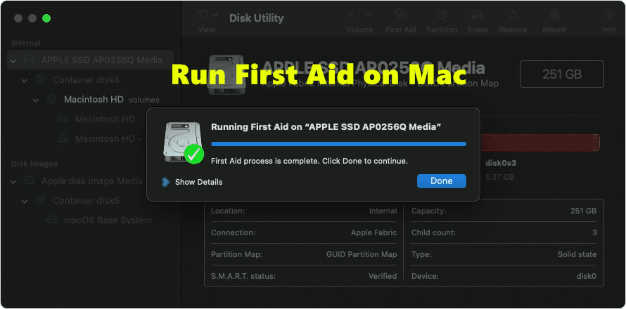 run First Aid on Mac