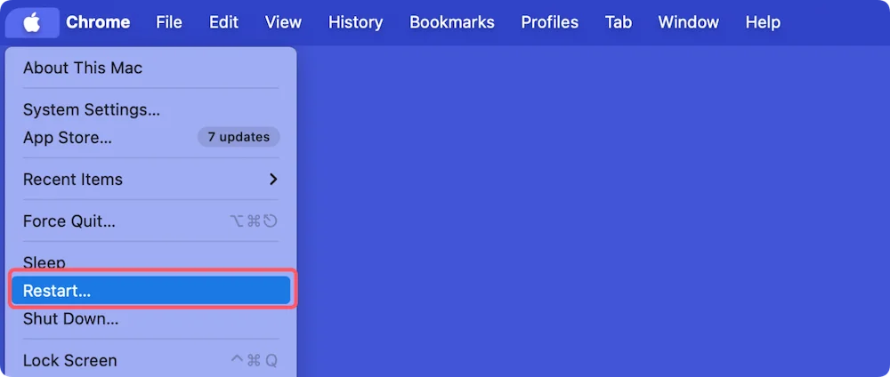 fix command+shift+4 screenshot not working on Mac