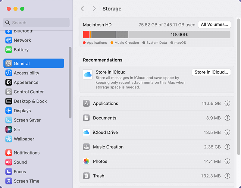 Check for Sufficient Disk Space