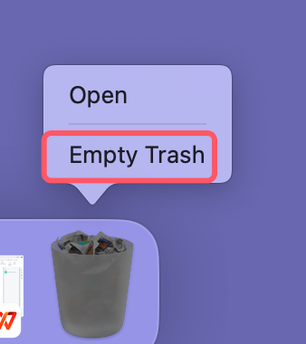 empty the trash