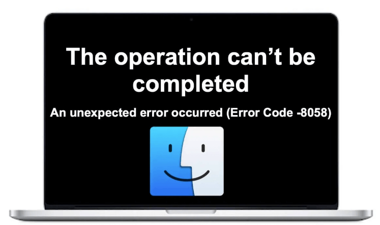 fix error code 8058 on Mac