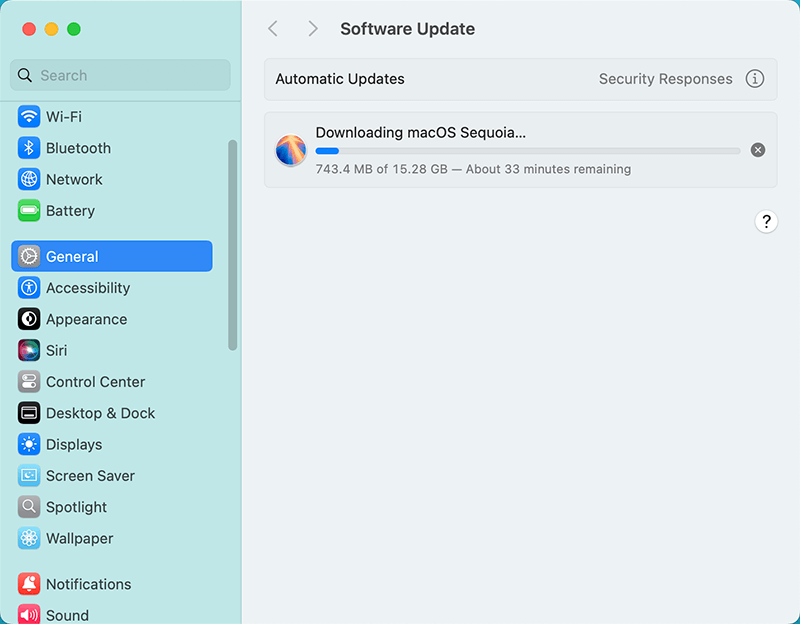 Check for Software/OS Updates