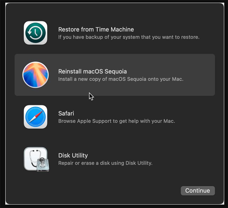 Steps to Reinstall macOS
