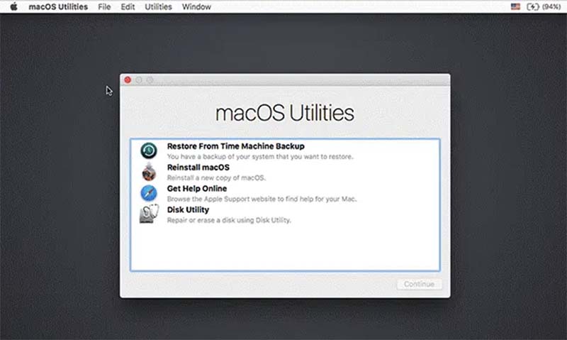 Boot into macOS Recovery Mode