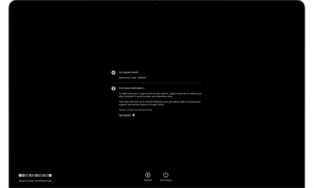 Steps to run Apple Diagnostics