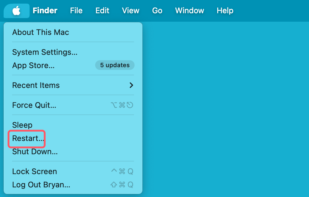 Restart Your Mac