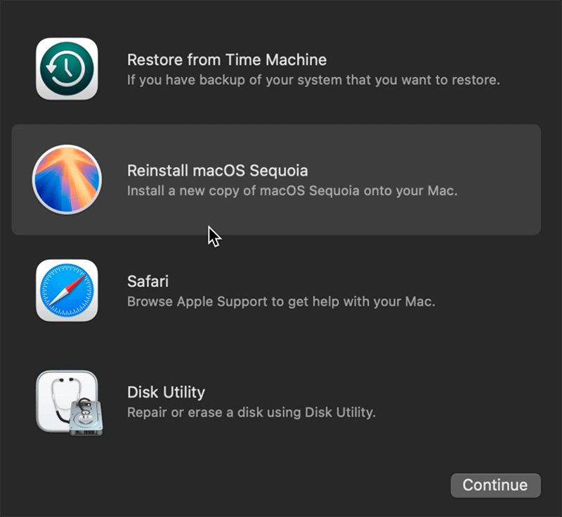 Reinstall macOS