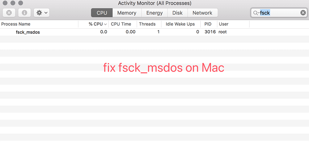 fix fsck_msdos on Mac