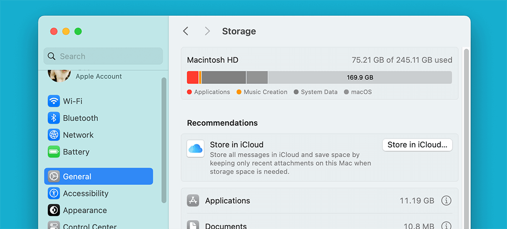 Sufficient Disk Space
