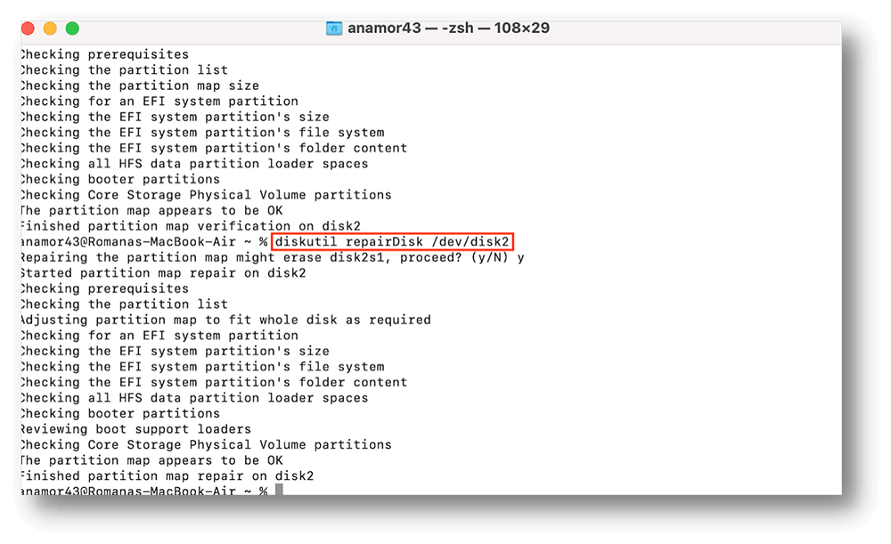 erase your USB drive
