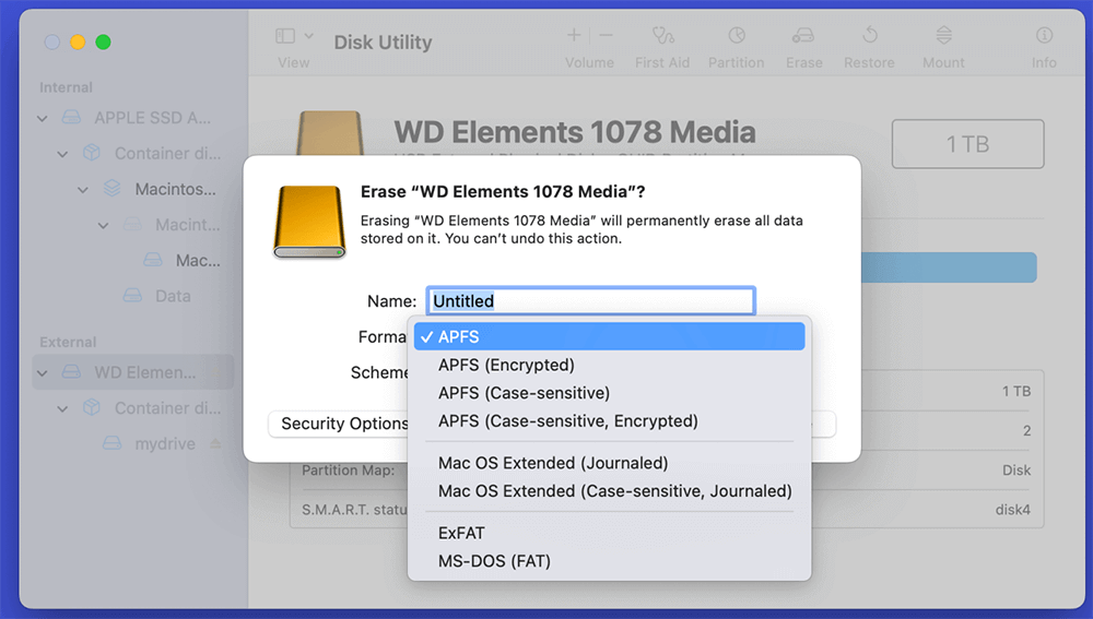 choose the appropriate file system