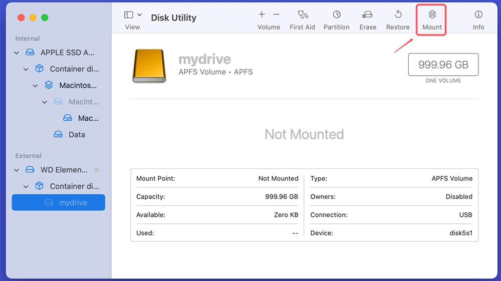 Verify in Disk Utility