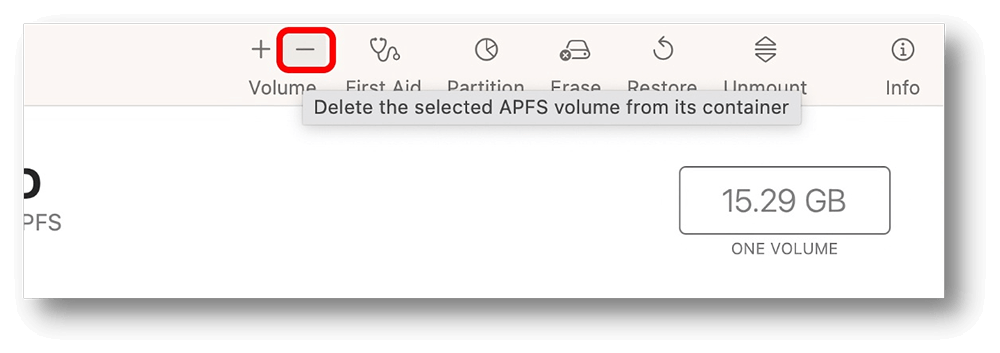 click on the - Volume button
