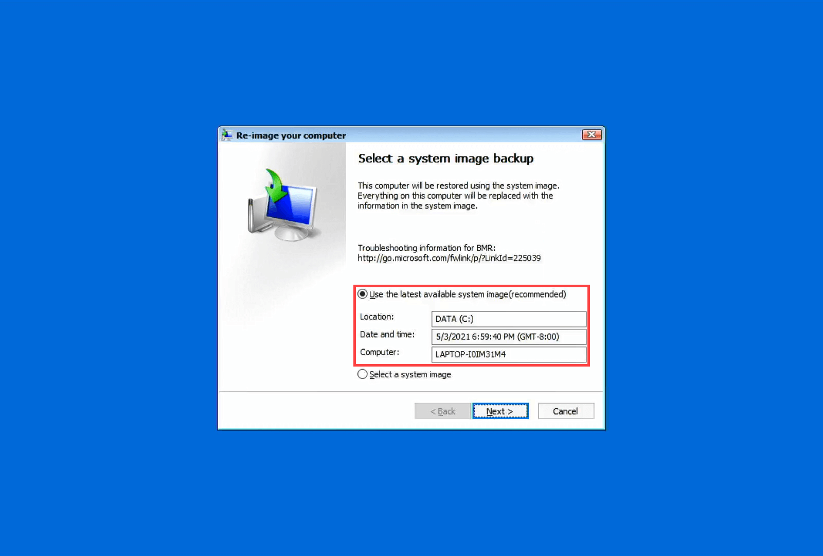 make a full backup of Windows 10 PC