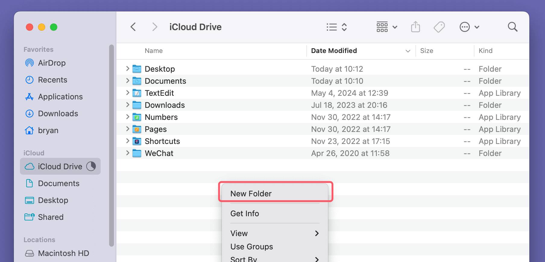 Manage iCloud Drive on Mac