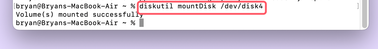 Use Terminal to Mount External Drive/USB Drive/SD Card on Mac