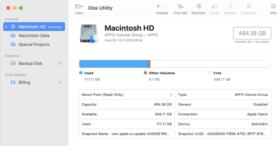 Open Disk Utility