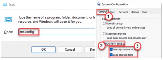 use msconfig to open system configuration