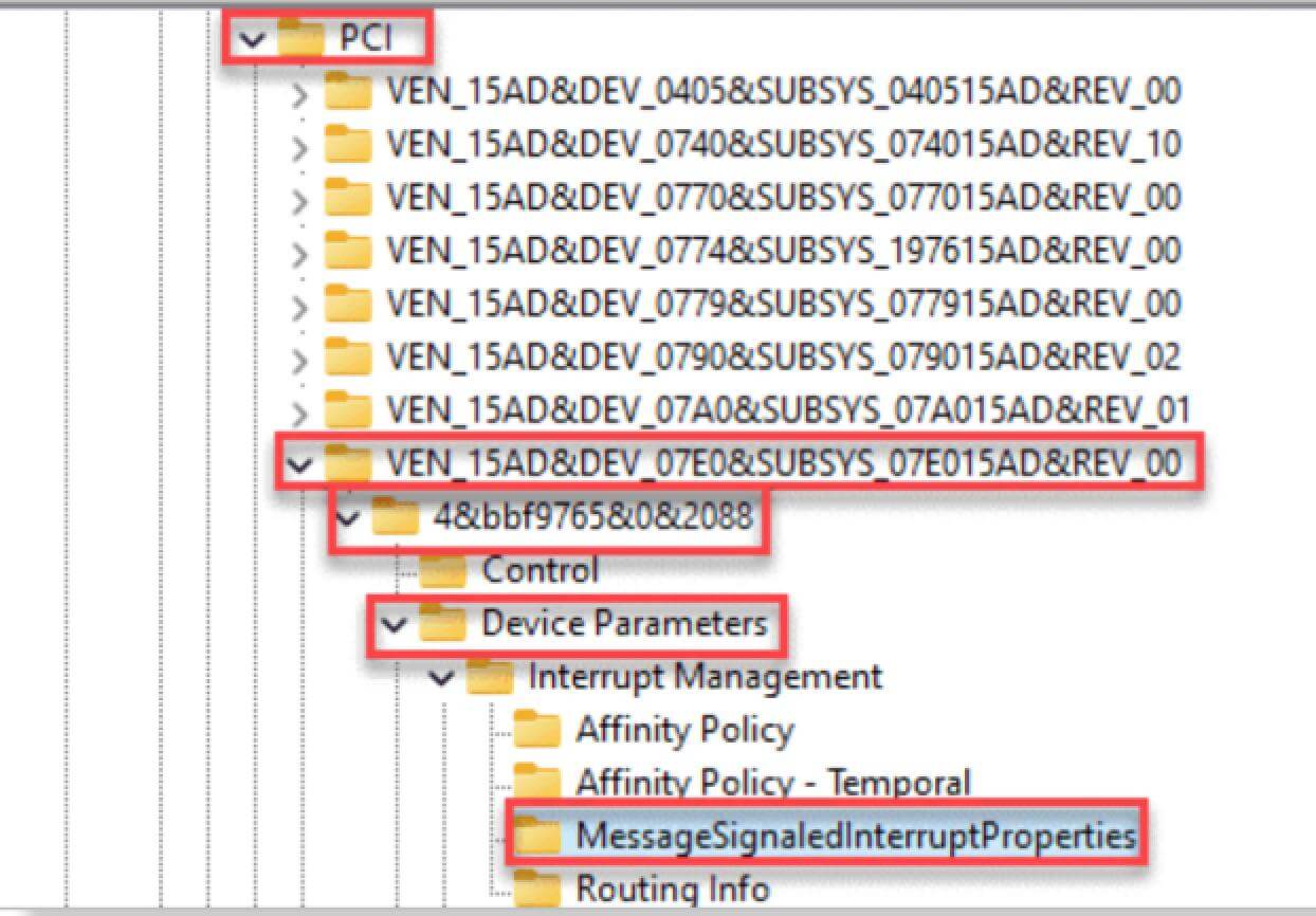modify the registry key