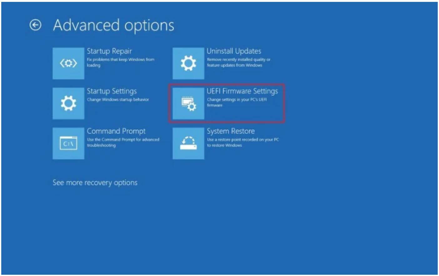 UEFI Firmware Settings