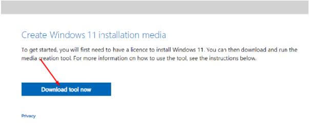 Download Windows Media Creation Tool