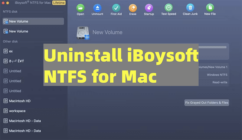 completely uninstall iBoysoft NTFS for Mac