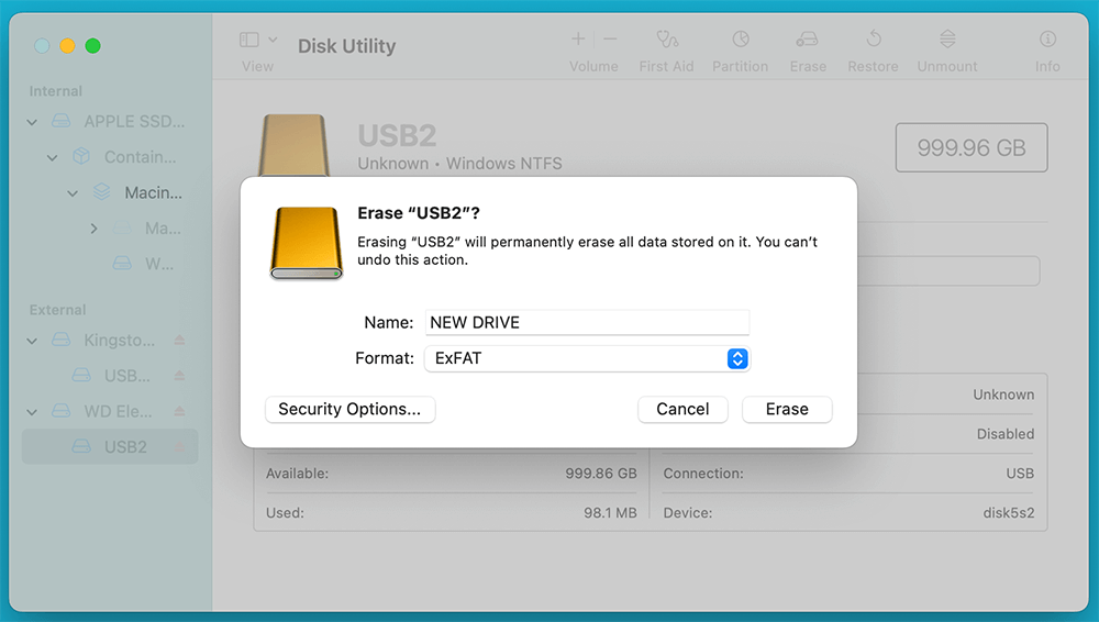 Select a file system