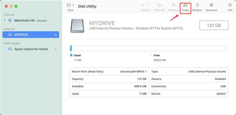 Lexar portable SSD read-only on Mac