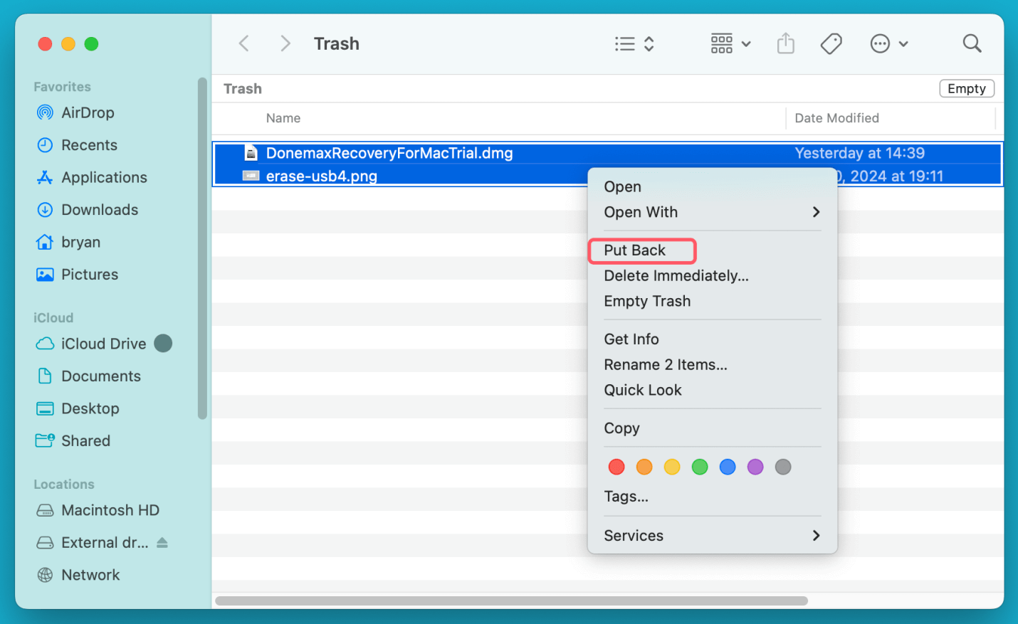 recover deleted files on Mac