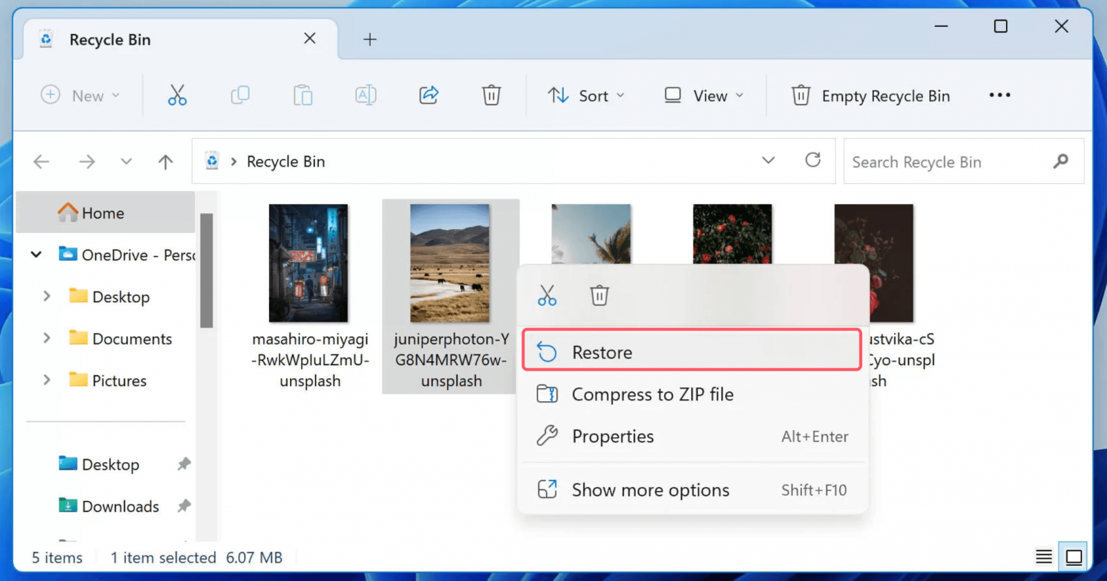recovering lost BMP files