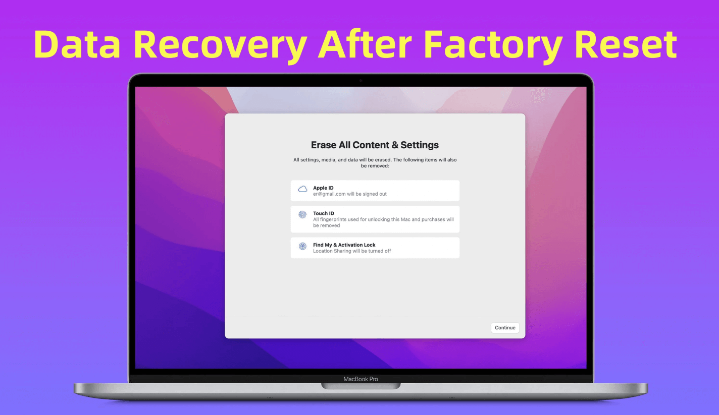 Recover Lost Data After Factory Reset a Mac