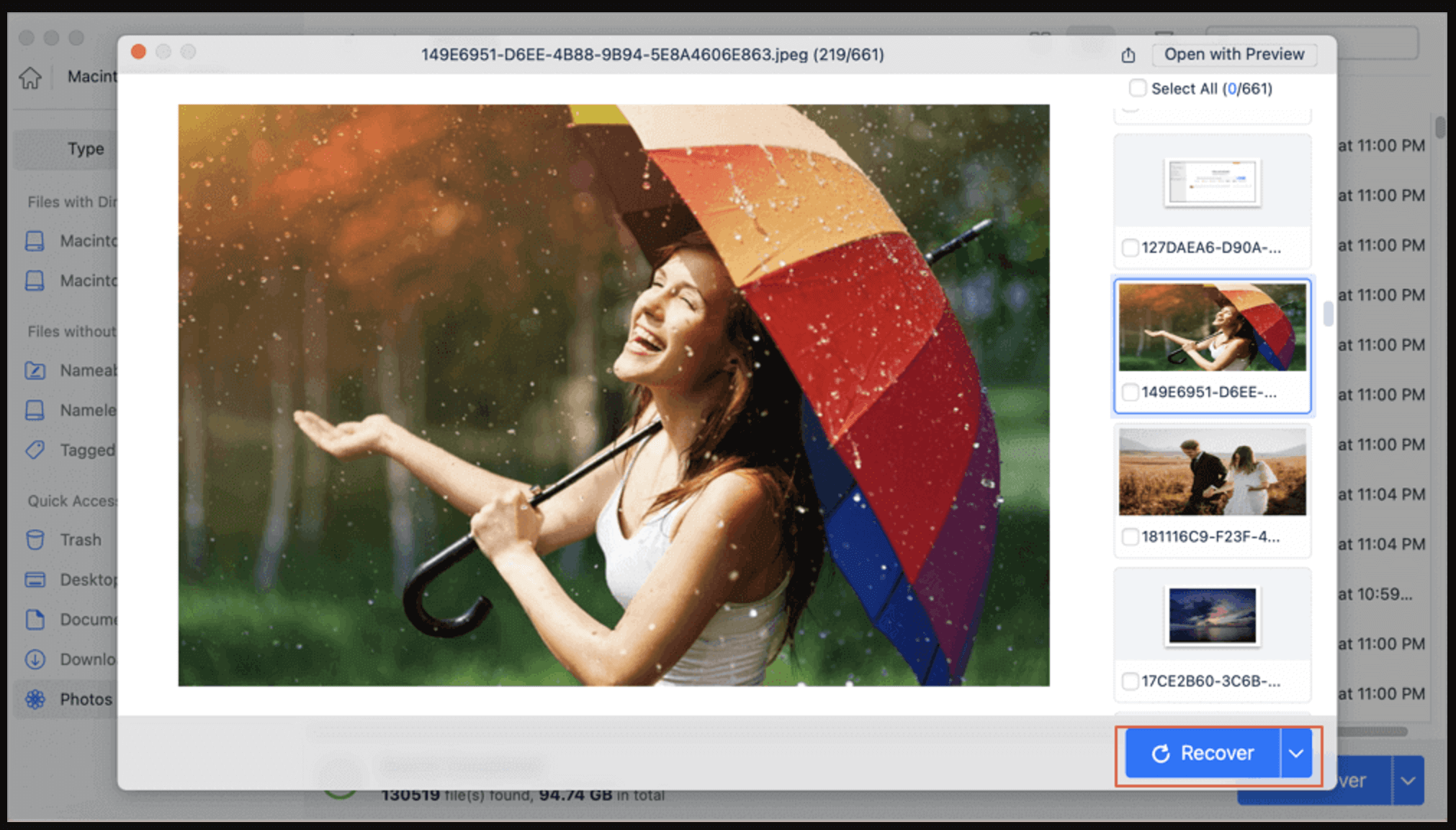 recover lost data on macOS Catalina