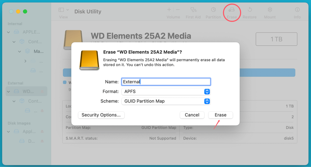 restore missing or disappeared files from an external hard drive on Mac