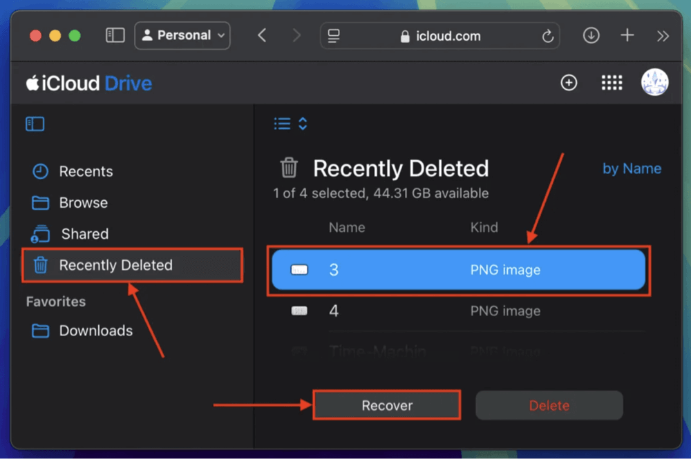 Recovering photos from iCloud on a Mac
