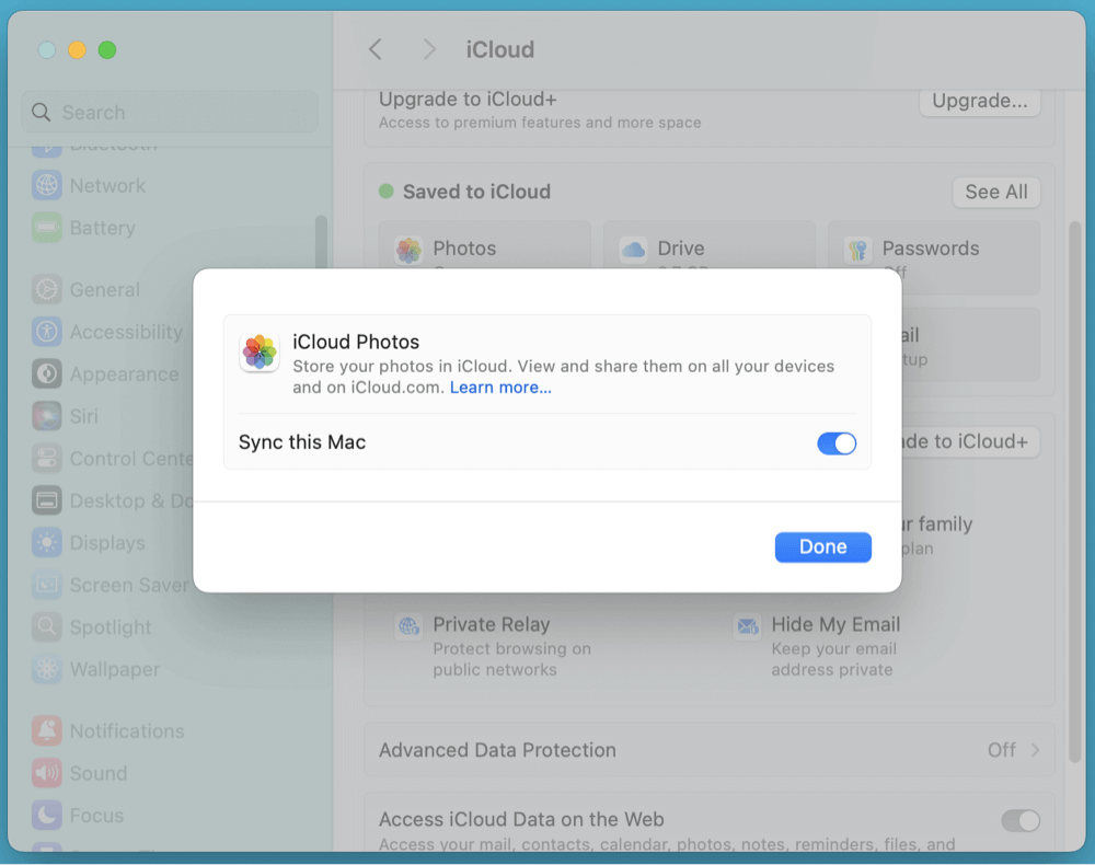 Recovering photos from iCloud on a Mac