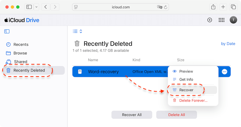 recover Word temporary files on Mac