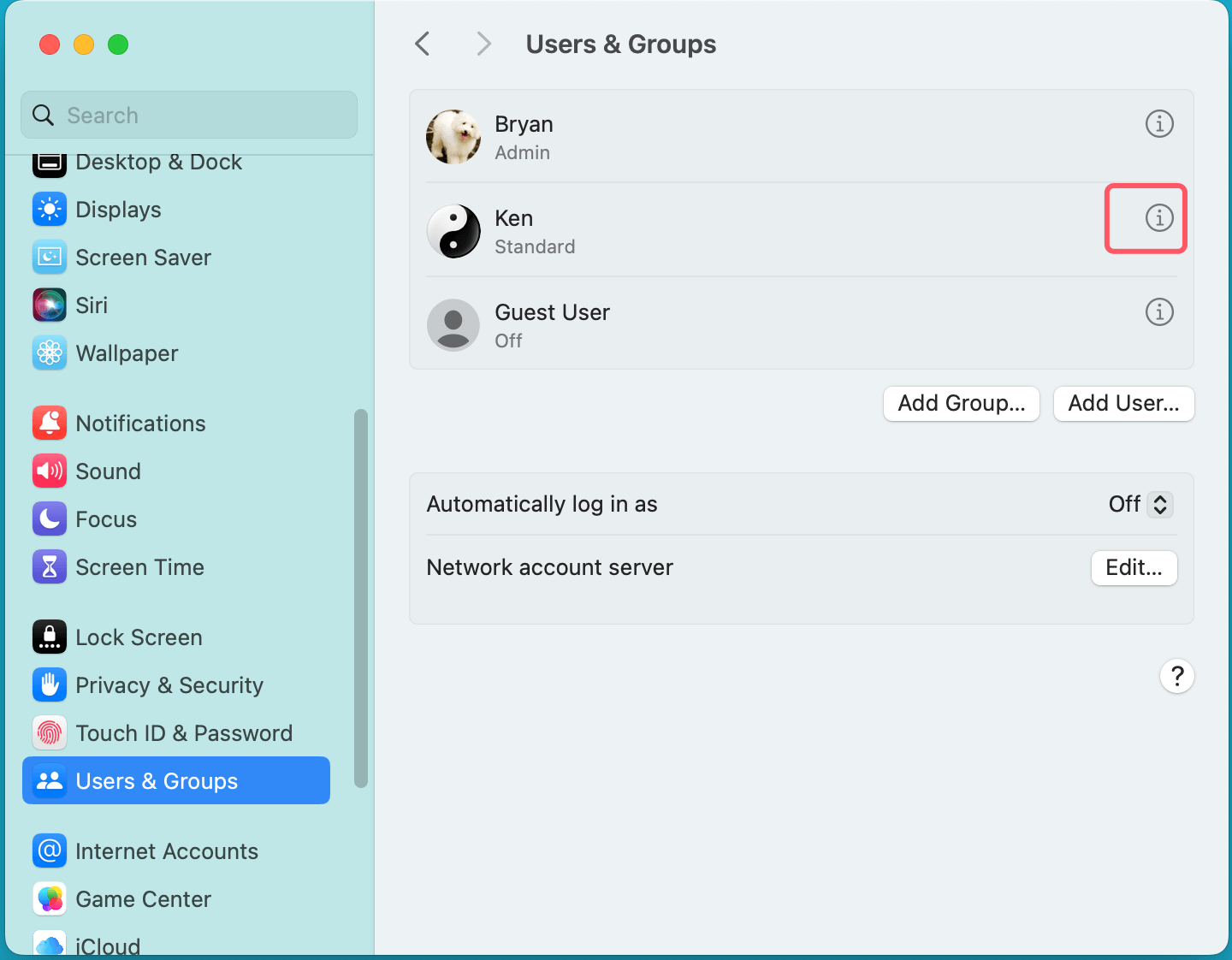 Removing a User Account in macOS Ventura and Later