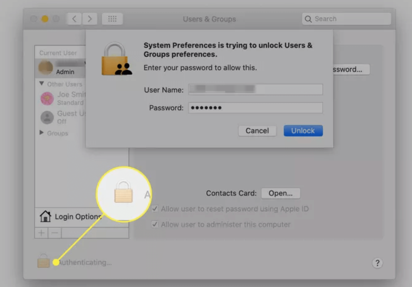 Removing a User Account in Older Versions of macOS