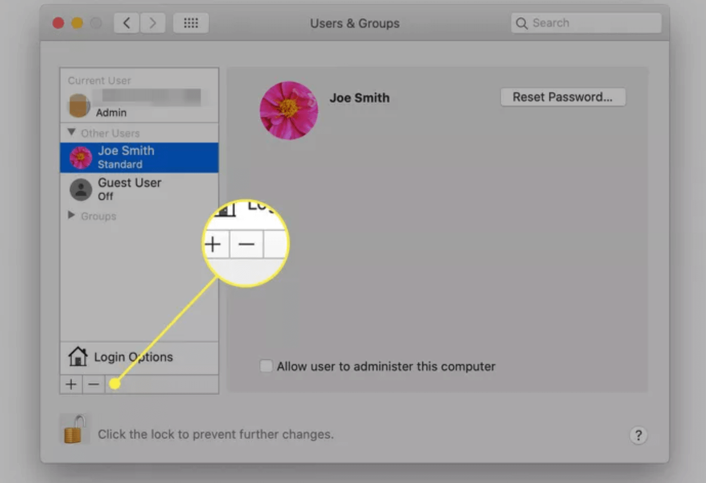 Removing a User Account in Older Versions of macOS