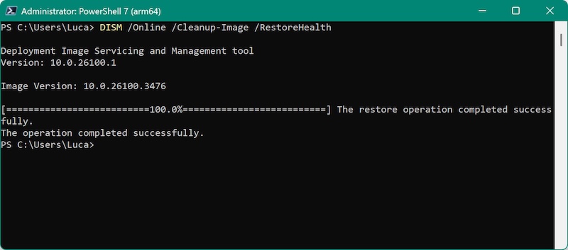 repair a disk with PowerShell