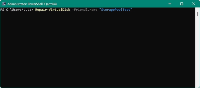 repair a disk with PowerShell