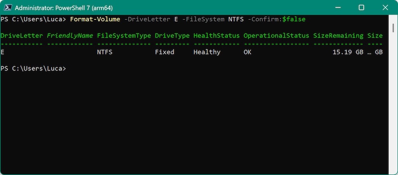 repair a disk with PowerShell