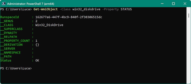 repair a disk with PowerShell